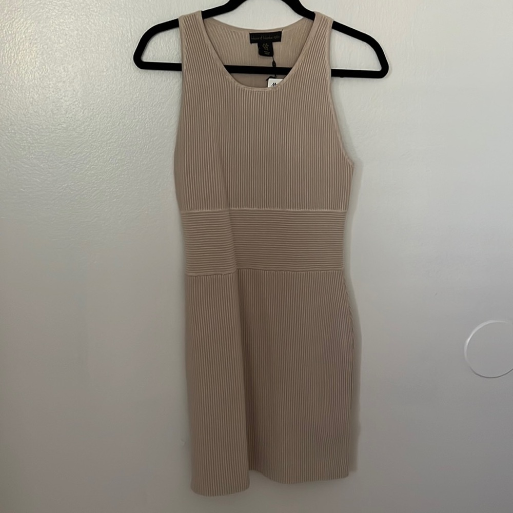 Beige bandage dress